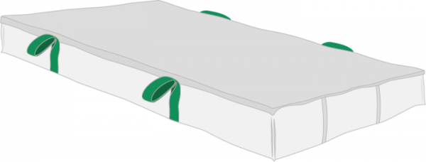 Plattenbag Asbest 320 x 120 x 30 cm oder 260 x 120 x 30 cm.